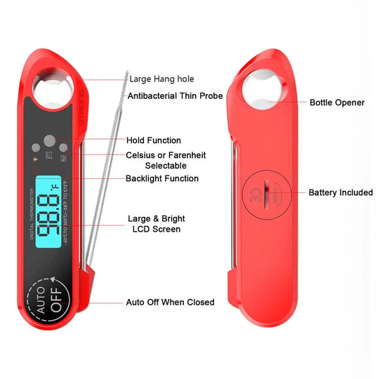 Digital Kitchen Thermometer Food Tools Electronic Cooking Probe BBQ - Shakefav.com