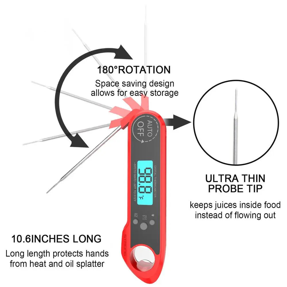 Digital Kitchen Thermometer Food Tools Electronic Cooking Probe BBQ - Shakefav.com