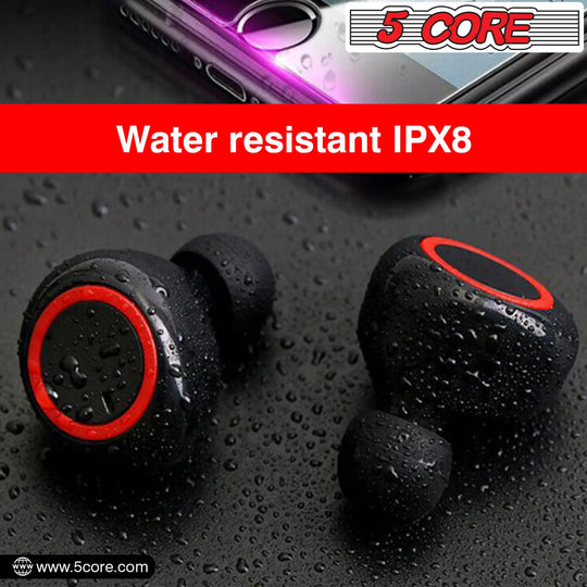 5Core Wireless Ear Buds  Mini Bluetooth Noise Cancelling Earbud - Shakefav.com