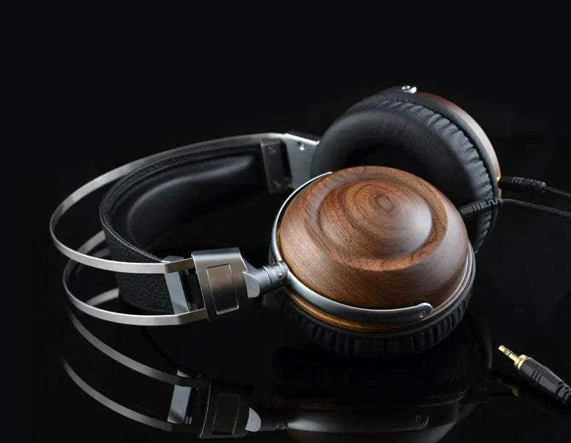 DIY 50mm Wood HIFI Headphones Fuchsia Molly