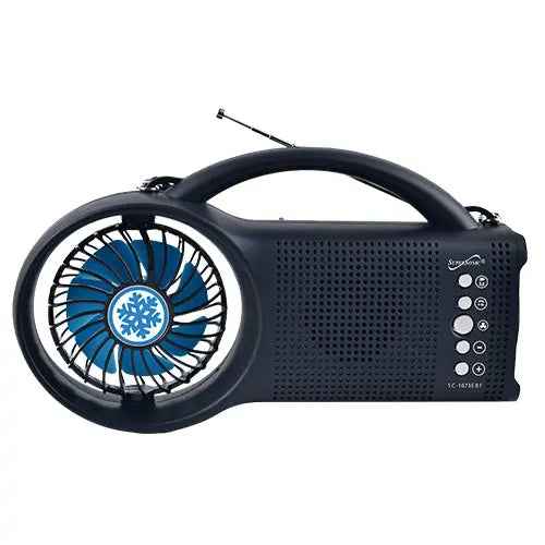 Solar Power Bluetooth Speaker with FM Radio / LED Torch Light / Fan - Shakefav.com