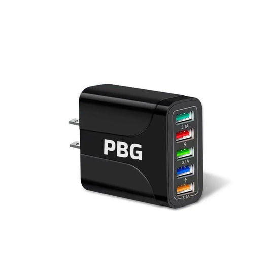 PBG 5 Port LED Wall Charger with 4-XL 10FT Charging Cables for Iphone - Shakefav.com