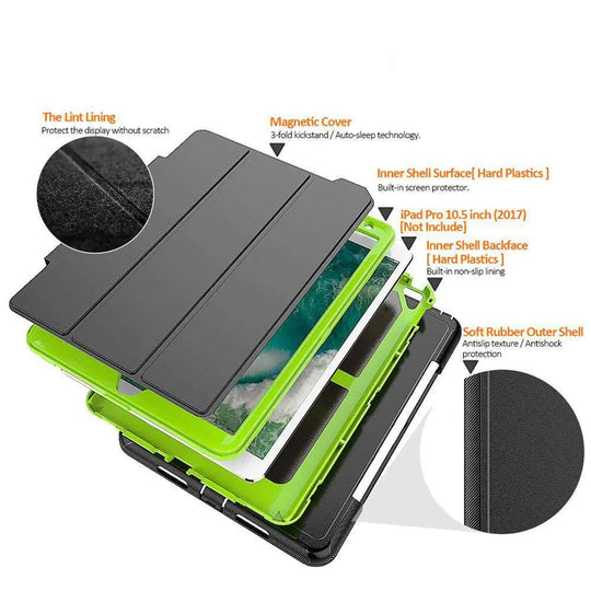 AMZER® 3-layer Magnetic Protective Case with Smart Cover Auto-sleep & - Shakefav.com