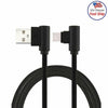 AMZER® 25cm USB to USB-C / Type-C Nylon Weave Style Double Elbow