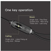 3.5mm Knurling Oblique In-Ear Style Wire Control Earphone - Black