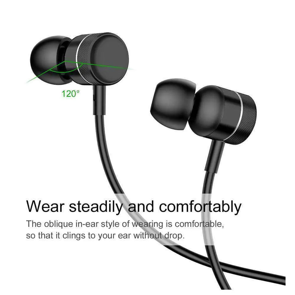 3.5mm Knurling Oblique In-Ear Style Wire Control Earphone - Black - Shakefav.com