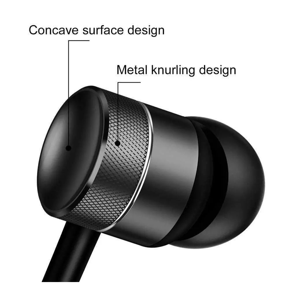 3.5mm Knurling Oblique In-Ear Style Wire Control Earphone - Black - Shakefav.com