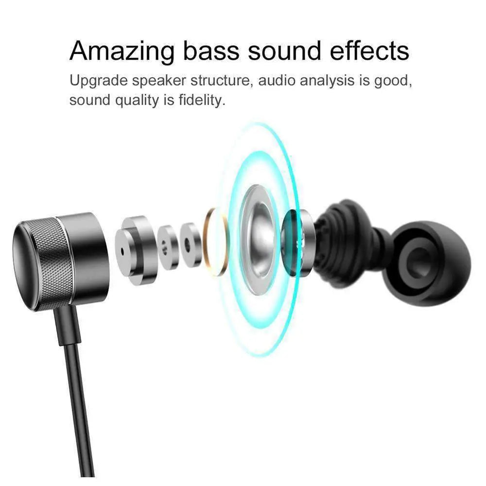 3.5mm Knurling Oblique In-Ear Style Wire Control Earphone - Black - Shakefav.com