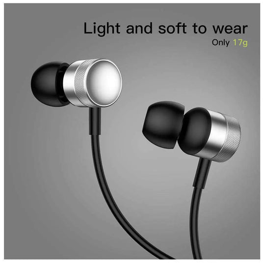 3.5mm Knurling Oblique In-Ear Style Wire Control Earphone - Black - Shakefav.com