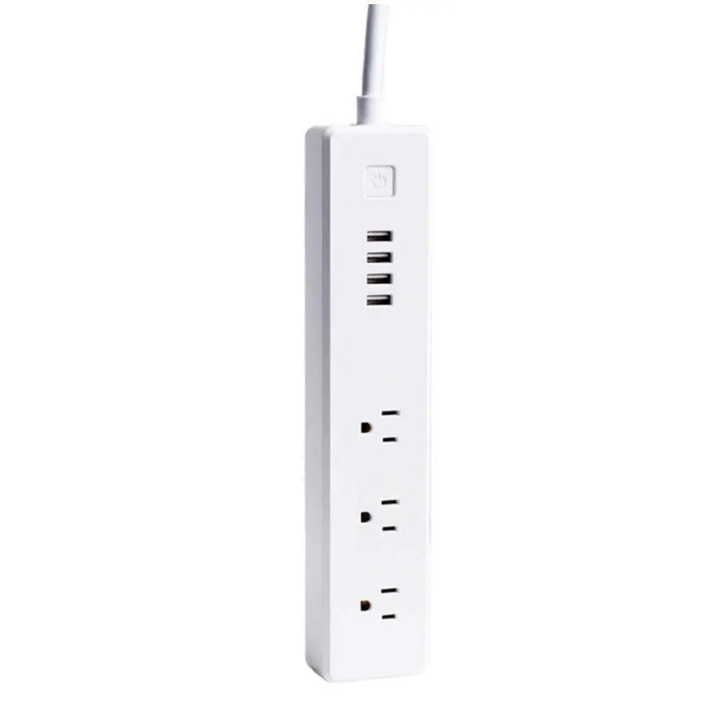 4 x USB Ports + 3 x US Plug Jack WiFi Remote Control Smart Power-Smart Power Strip with WiFi Remote Control - Shakefav.com