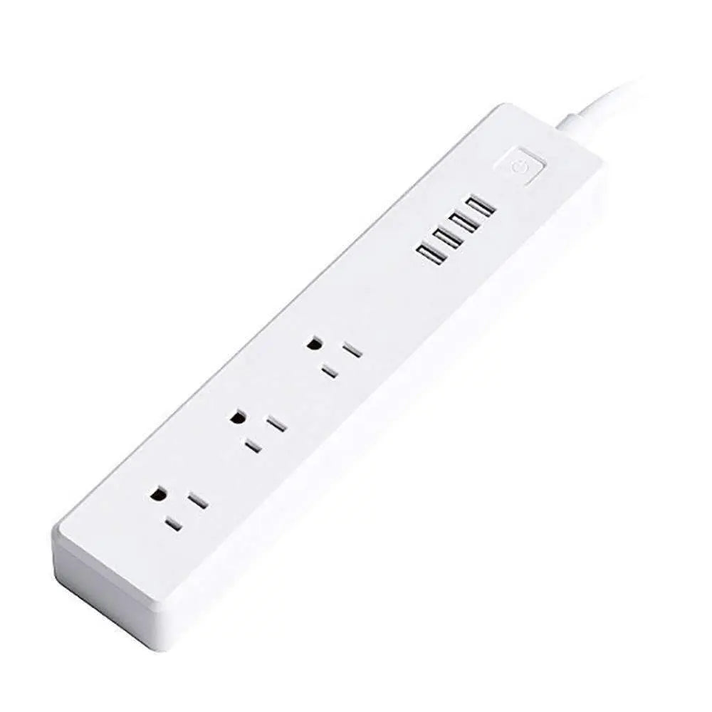 4 x USB Ports + 3 x US Plug Jack WiFi Remote Control Smart Power-Smart Power Strip with WiFi Remote Control - Shakefav.com