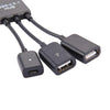 AMZER® 17.8cm 3 Ports USB Type-C 3.1 OTG Charge HUB Cable - Black
