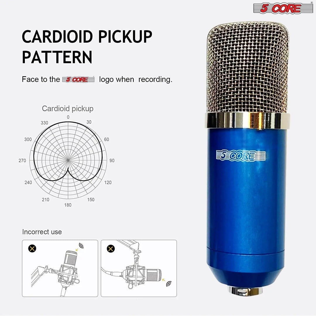 5Core Recording Microphone Podcast Bundle  Professional Condenser - Shakefav.com