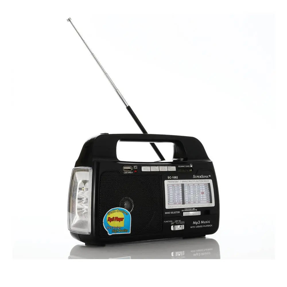 9 Band AM/FM/SW1-7 Portable Radio with Built-In Torch Light - Shakefav.com