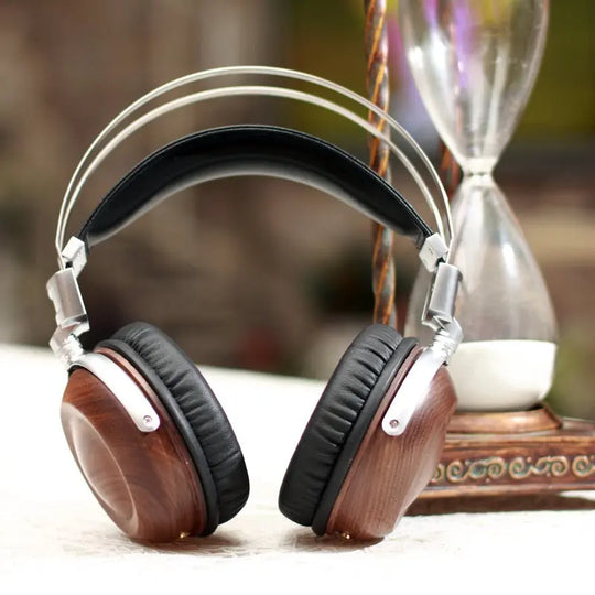 DIY 50mm Wood HIFI Headphones Fuchsia Molly