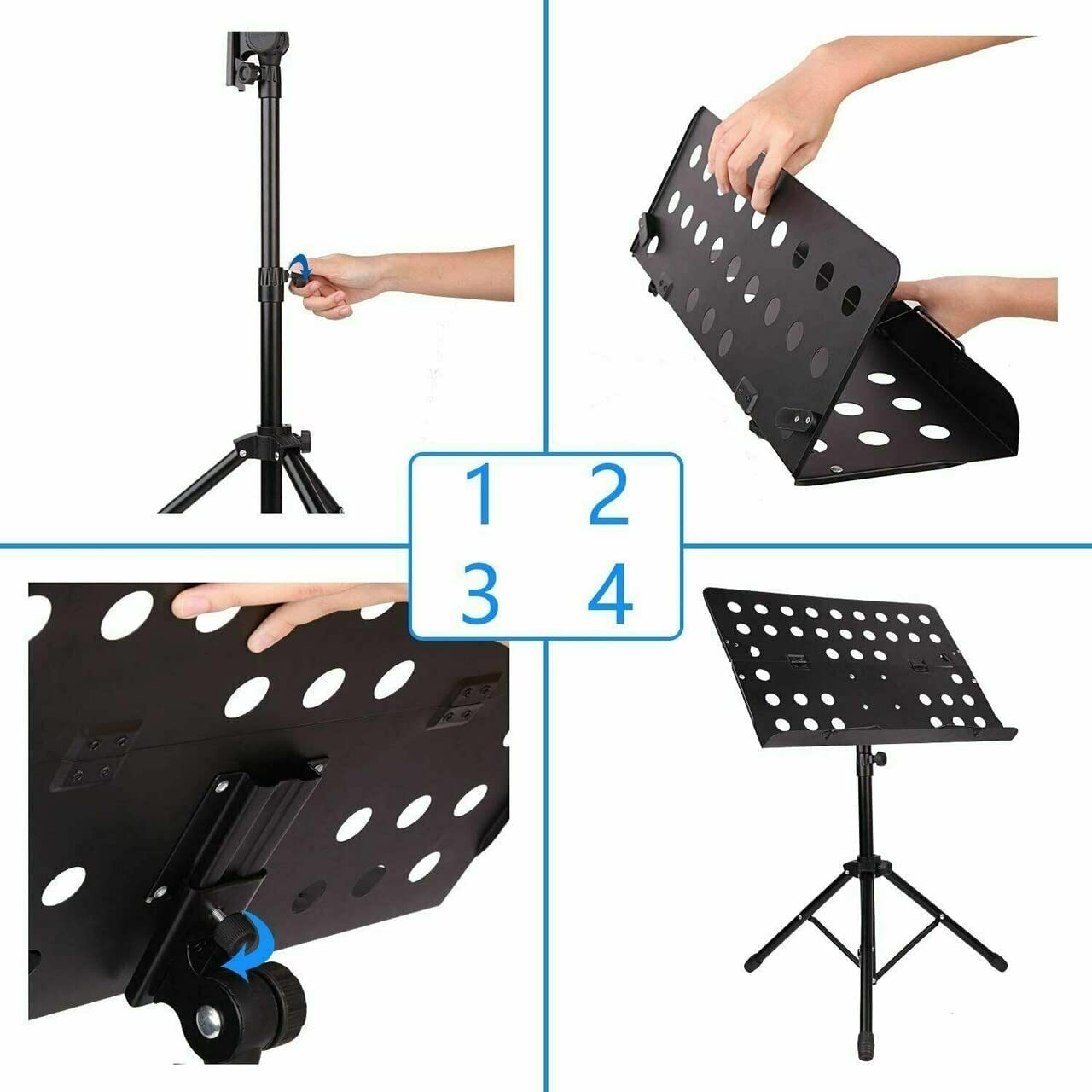 Portable Music Stand for Sheet Music MUS FLD HD