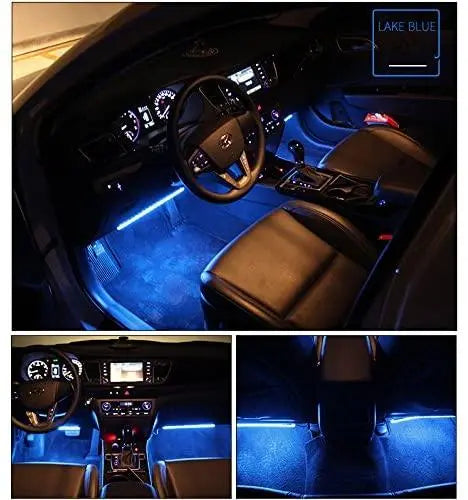 RGB Car LED Light Strips, Sound Activated with Remote Control, 48 - Shakefav.com