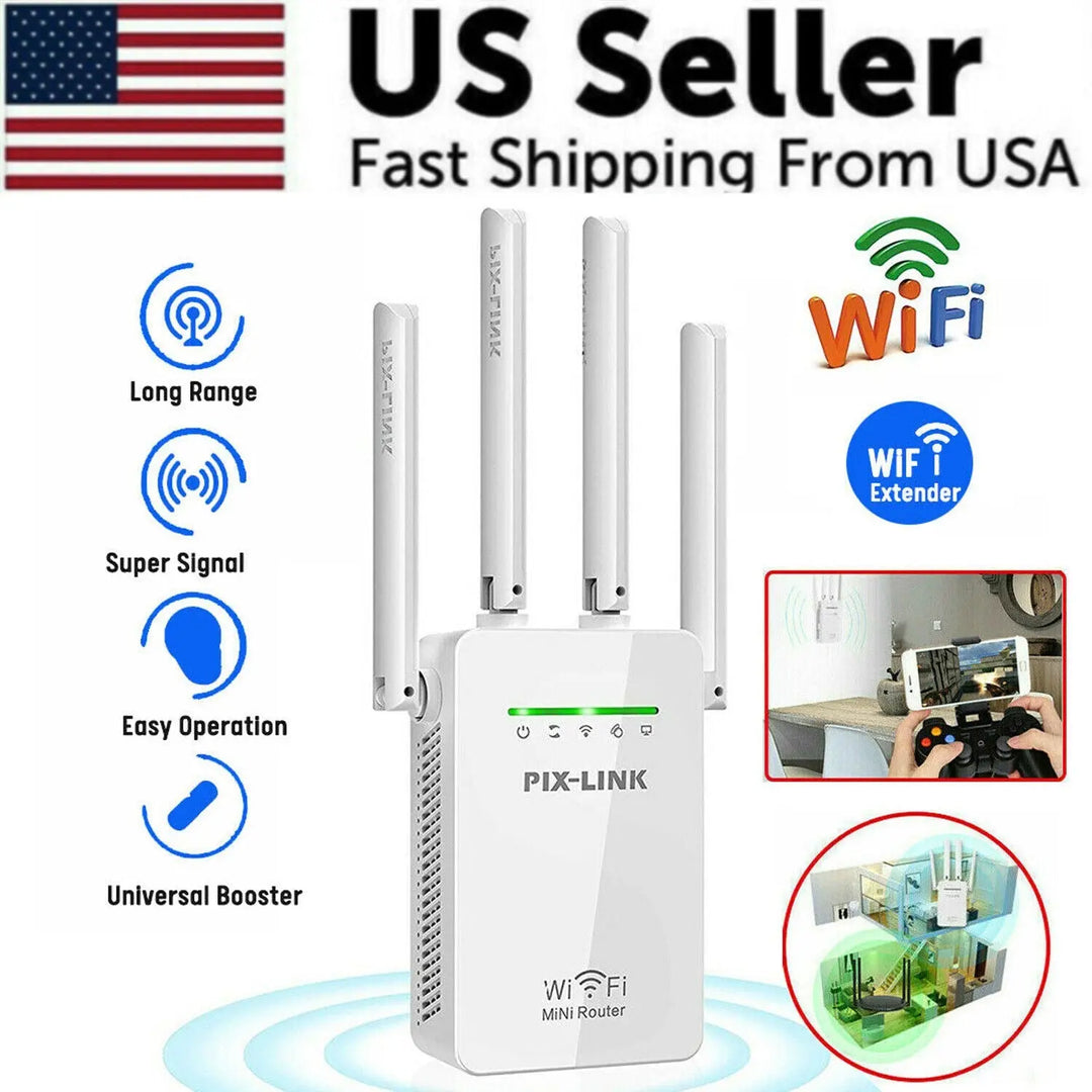 1200Mbps WiFi Range Extender Repeater Wireless Amplifier Router Signal Puce Gaia