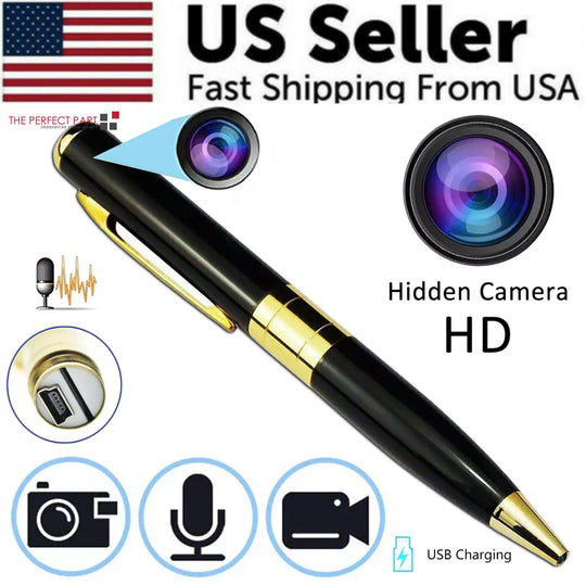 Pen Camera Cam Mini Hidden Pocket Audio Video Recorder DVR Security Puce Gaia