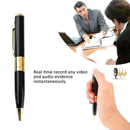 Pen Camera Cam Mini Hidden Pocket Audio Video Recorder DVR Security Puce Gaia