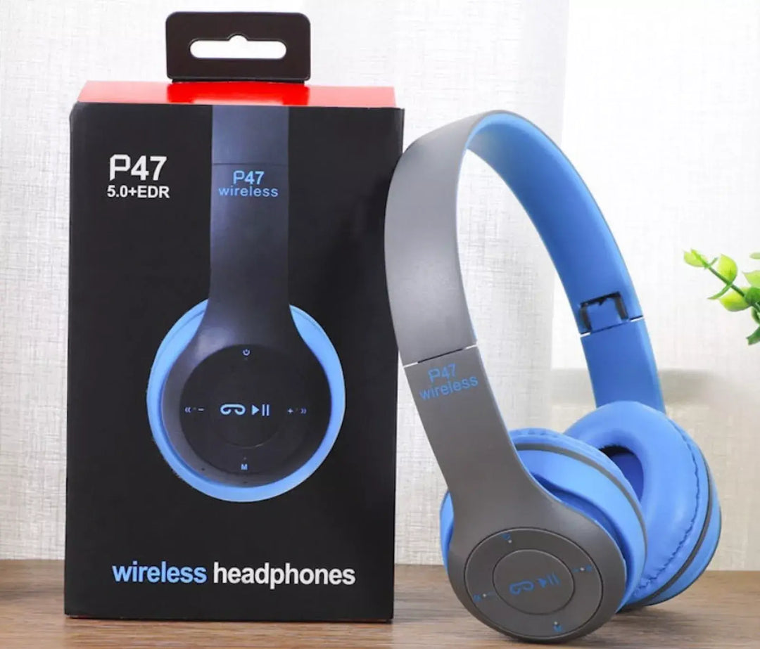 Wireless Bluetooth 5.0 Headphones Headset Over-Ear FM Radio MIC Puce Gaia