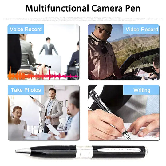 Pen Camera Cam Mini Hidden Pocket Audio Video Recorder DVR Security Puce Gaia