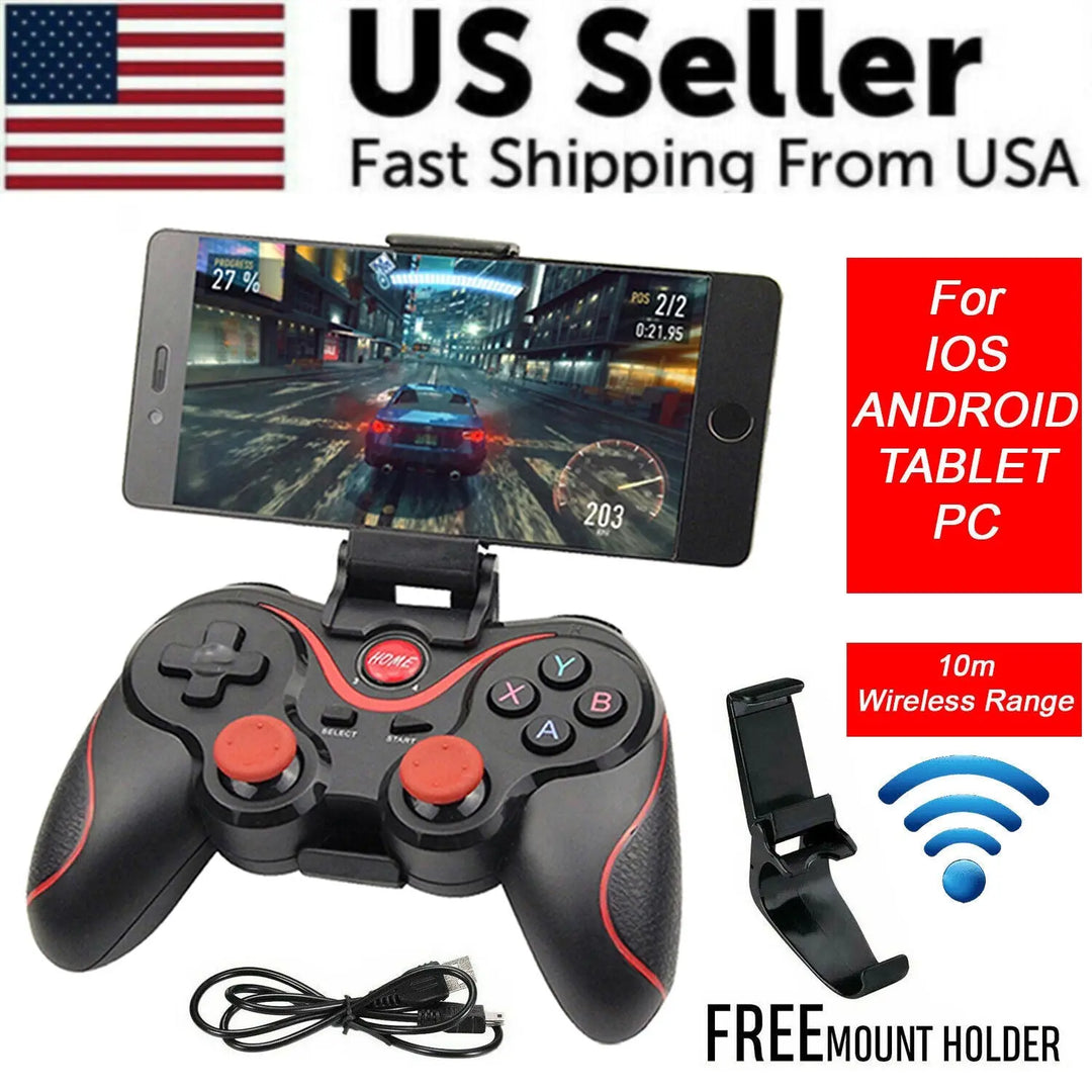 Wireless Bluetooth Mobile Controller Gamepad For IOS /Android Tablet Puce Gaia