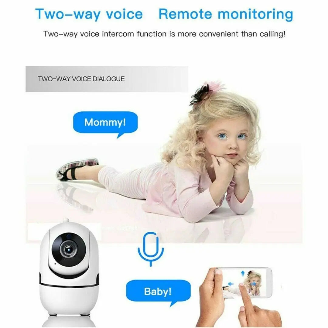 1080P WiFi Wireless Indoor Home Security Camera Night Vision Baby Pet Puce Gaia