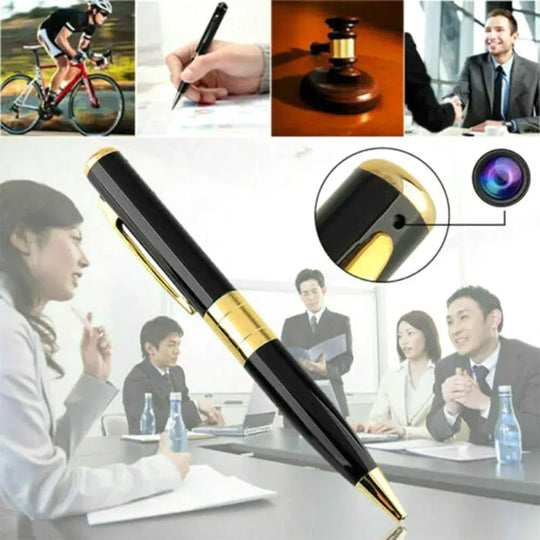 Pen Camera Cam Mini Hidden Pocket Audio Video Recorder DVR Security Puce Gaia