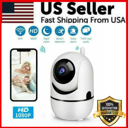 1080P WiFi Wireless Indoor Home Security Camera Night Vision Baby Pet Puce Gaia