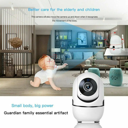 1080P WiFi Wireless Indoor Home Security Camera Night Vision Baby Pet Puce Gaia