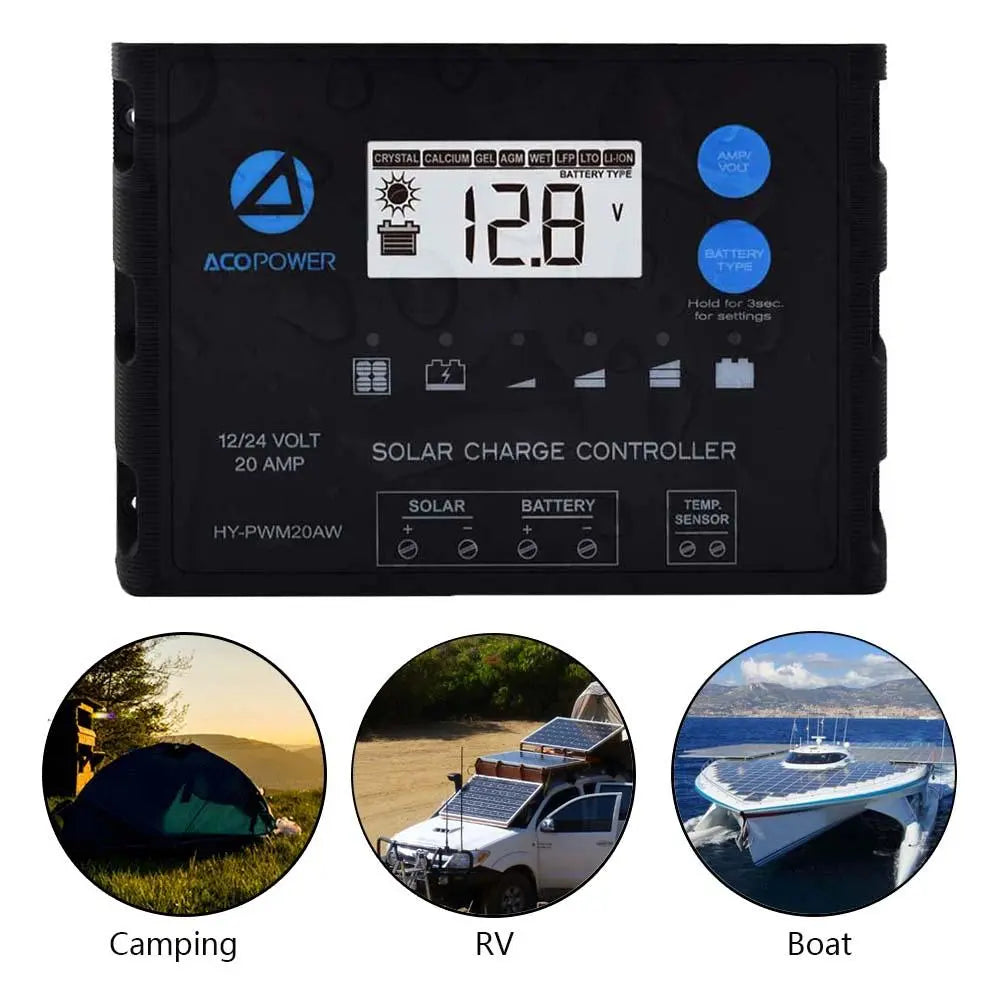 ACOPOWER ProteusX 20A PWM Charge Controller-Solar Charge Controller - Shakefav.com