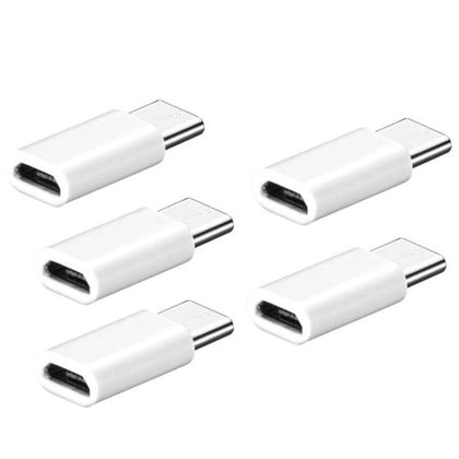 Pack de 5 chargements de données USB-C Type-C vers Micro USB
