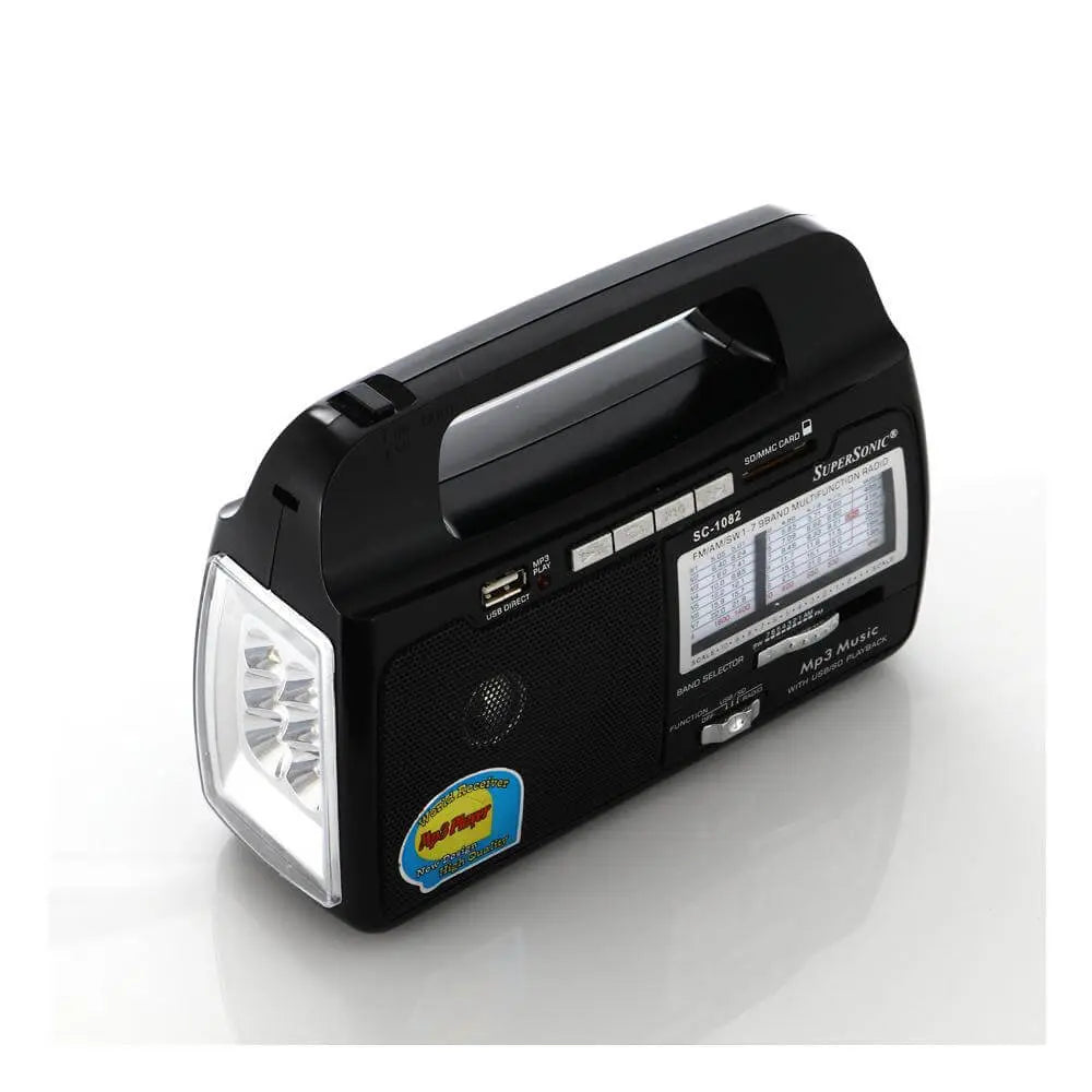 9 Band AM/FM/SW1-7 Portable Radio with Built-In Torch Light - Shakefav.com