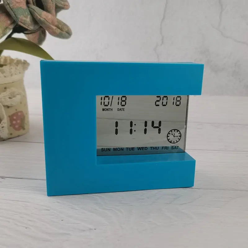 Electronic Square LCD Calendar Alarm Clock Digital - Shakefav.com