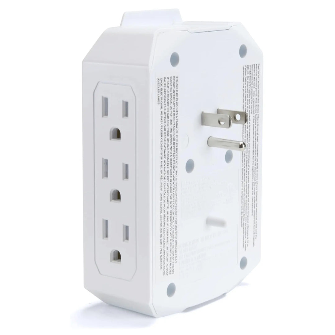 Emerson 6-Outlet + USB Wall Charger with Surge Protection and LED Sky Iapetus