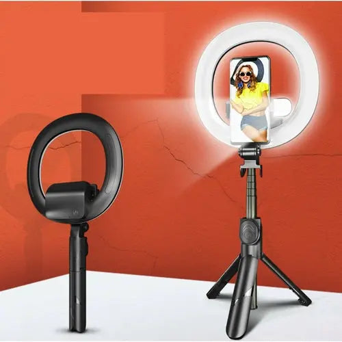 Self Video Portrait Soft Halo Light Stand With Dual LED Light And - Shakefav.com