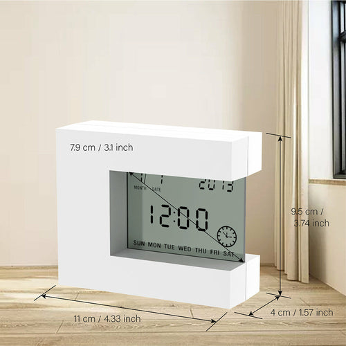 Electronic Square LCD Calendar Alarm Clock Digital