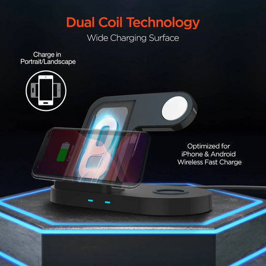 Hypergear 3-in-1 Wireless Charging Dock Black (15328-HYP) Sky Iapetus