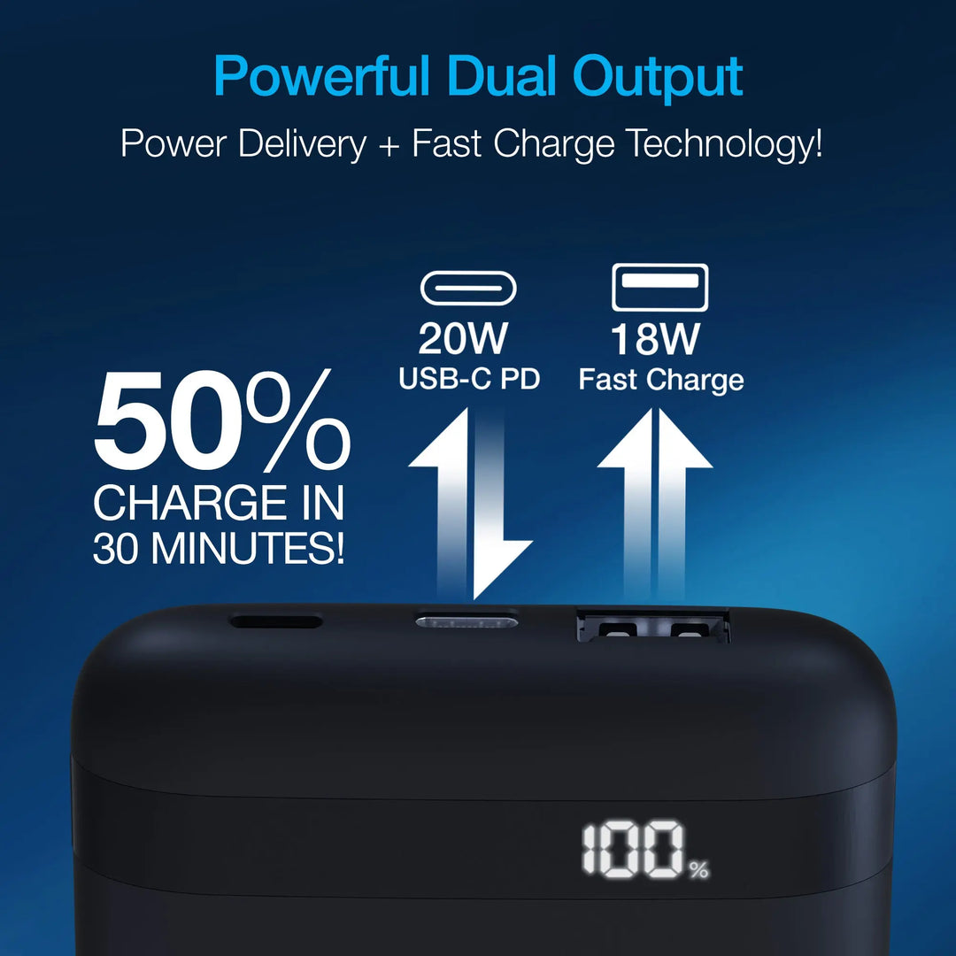 Naztech PowerBolt PD Wireless Power Bank with MFI Input (15509-HYP) Sky Iapetus