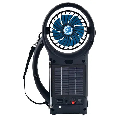 Solar Power Bluetooth Speaker with FM Radio / LED Torch Light / Fan - Shakefav.com