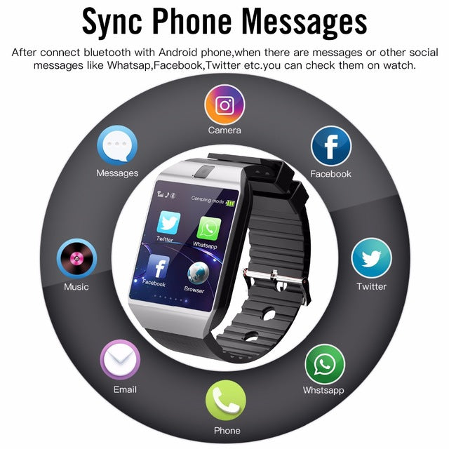 Bluetooth Watch DZ09 Android Phone Call 2G GSM SIM