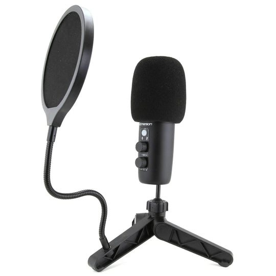 Emerson USB Gaming and Streaming Condenser Microphone with LED Sky Iapetus