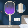 2 In 1 Electric Insect Racket Swatter USB Rechargeable Led Light