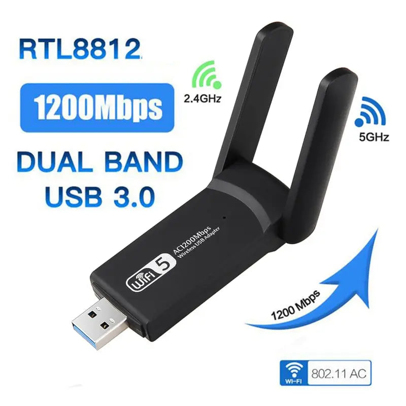 Dual Band 1200mps WiFi Adapter - Shakefav.com