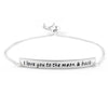I Love you to the Moon & Back Silver Plated Bracelet