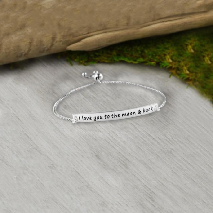 I Love you to the Moon & Back Silver Plated Bracelet