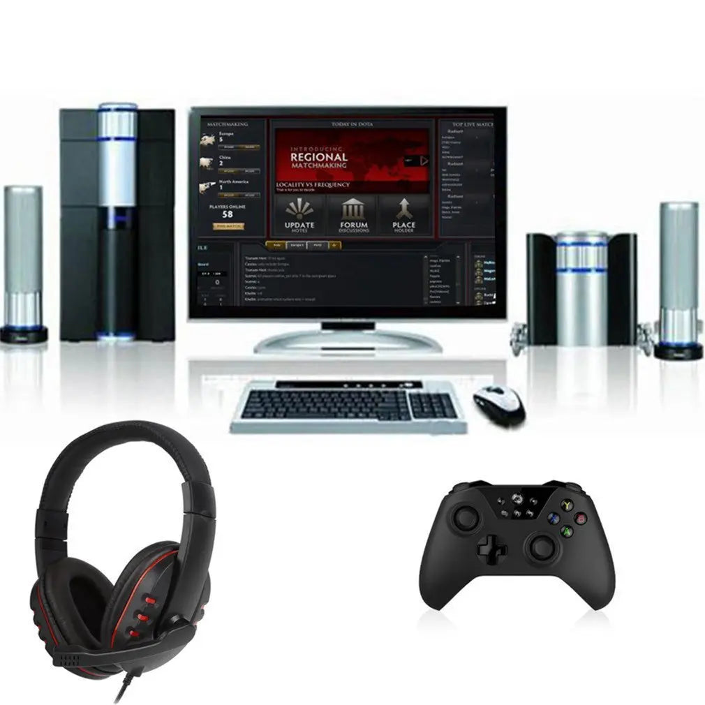 Comfortable USB Wired Stereo Micrphone Headphone -USB Microphone - Shakefav.com