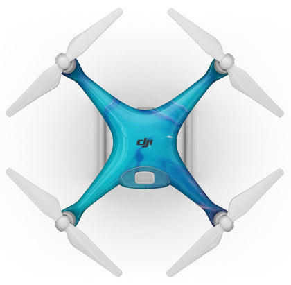Bleu océan marbré - Kit de skin complet pour le drone DJI Phantom 4