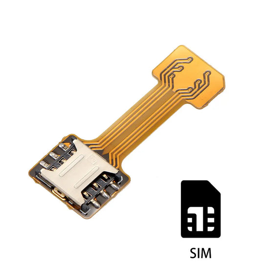 Hybrid Double Dual SIM Card Micro SD Adapter - Shakefav.com